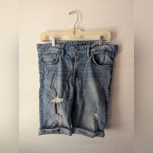 &DENIM Blue Distressed Jean Shorts